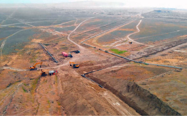 Cənub ES-də 26 km yüksək təzyiqli qaz kəməri